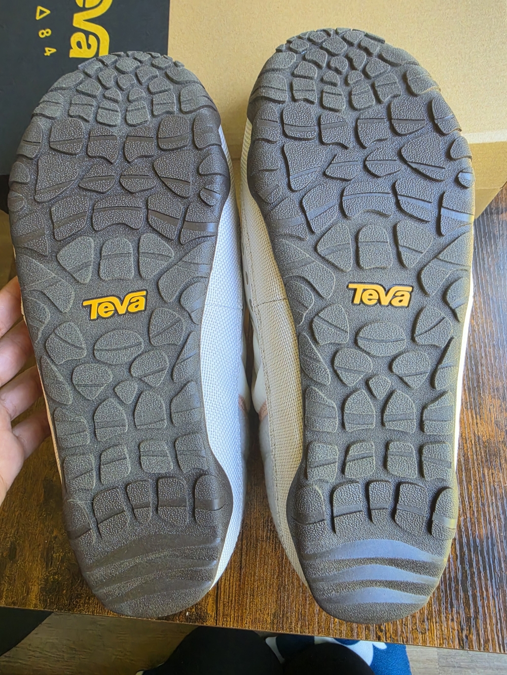 Teva Cream Quilted Slip-On Ankle Sneakers with Pink Trim - Picture 10 of 15